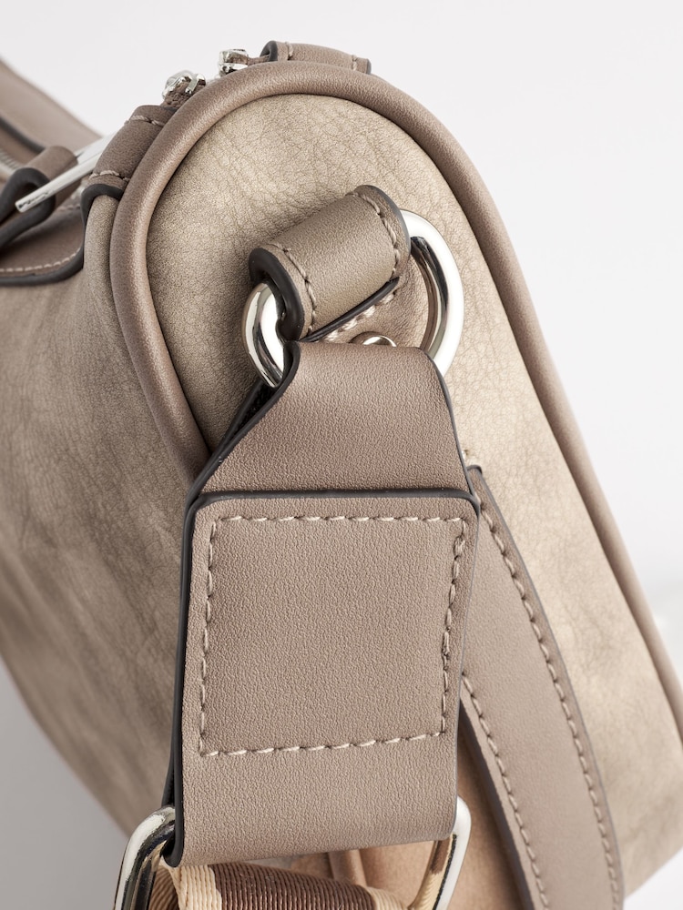 Grey Cross-Body Saddle Bag - Image 10 of 10