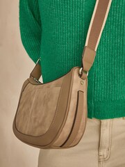 Grey Cross-Body Saddle Bag - Image 3 of 10