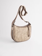 Grey Cross-Body Saddle Bag - Image 4 of 10