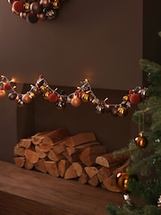 Copper Lit Bauble Christmas Garland - Image 1 of 5