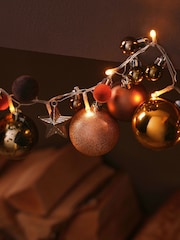 Copper Lit Bauble Christmas Garland - Image 2 of 5