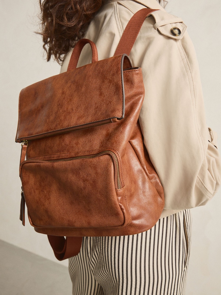Tan Brown Casual Backpack - Image 2 of 9