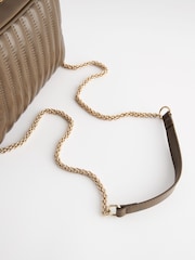 Khaki Green Quilted Camera Bag - Image 10 of 10