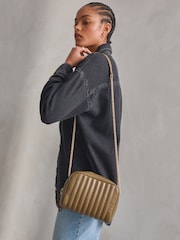 Khaki Green Quilted Camera Bag - Image 3 of 10