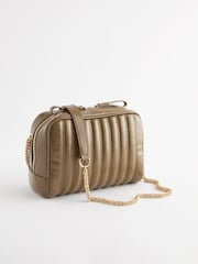 Khaki Green Quilted Camera Bag - Image 6 of 10