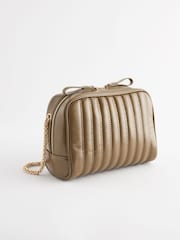 Khaki Green Quilted Camera Bag - Image 7 of 10