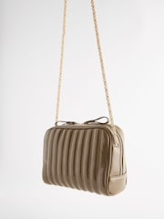 Khaki Green Quilted Camera Bag - Image 8 of 10