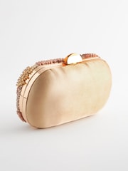 Pink - Kastenförmige Clutch mit Perlenbesatz - Bild 5 von 8