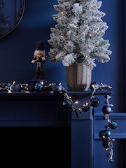 Navy Lit Bauble Christmas Garland - Image 1 of 3