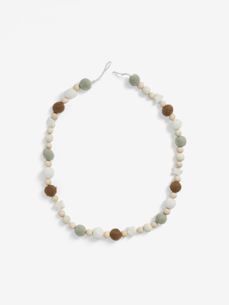 Natural Scandi Beaded Christmas Garland - Image 3 of 3