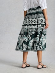 White Stuff Green Abigail Midi Skirt - Image 2 of 6
