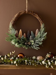 Brown Tree Scene Christmas Wreath - Image 2 of 5