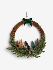 Brown Tree Scene Christmas Wreath - Image 4 of 5