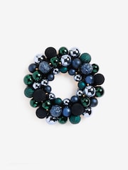 Navy Lit Bauble Christmas Wreath - Image 5 of 5