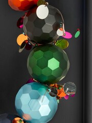 Rainbow Bauble Christmas Wreath - Image 2 of 3