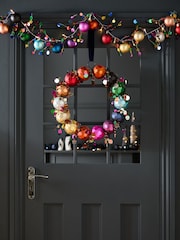 Rainbow Bauble Christmas Wreath - Image 3 of 3
