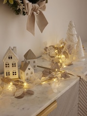 Champagne Eucalyptus Lit Christmas Garland - Image 1 of 8
