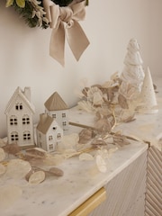 Champagne Eucalyptus Lit Christmas Garland - Image 2 of 8