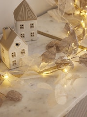 Champagne Eucalyptus Lit Christmas Garland - Image 3 of 8