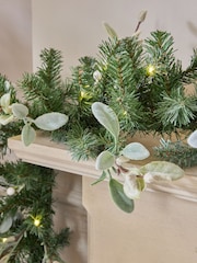 Green Frosty Light Up Christmas Garland - Image 4 of 5