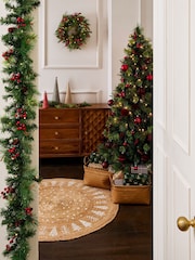 Red Berry Lit Christmas Garland - Image 3 of 6