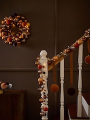Copper Lit Bauble Christmas Wreath - Image 3 of 6