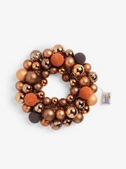 Copper Lit Bauble Christmas Wreath - Image 6 of 6