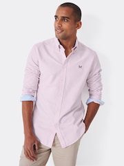 Crew Clothing Pink Slim Fit 100% Cotton Oxford Shirt - Image 3 of 7