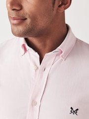 Crew Clothing Pink Slim Fit 100% Cotton Oxford Shirt - Image 4 of 7