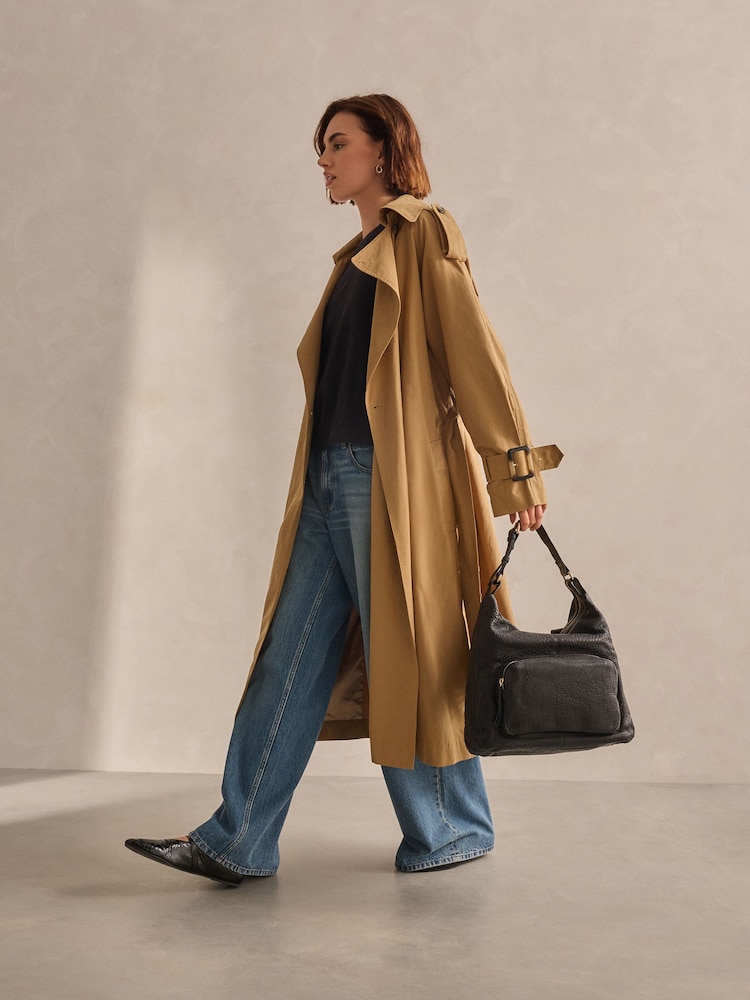 Black Leather Pocket Rucksack - Image 2 of 9