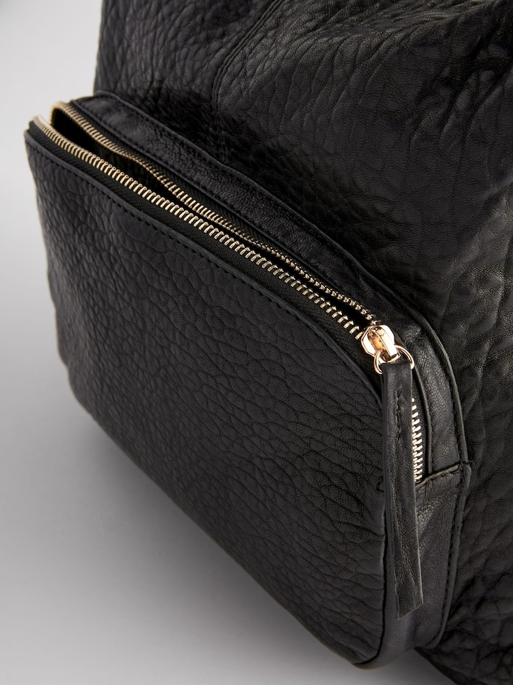 Black Leather Pocket Rucksack - Image 9 of 9