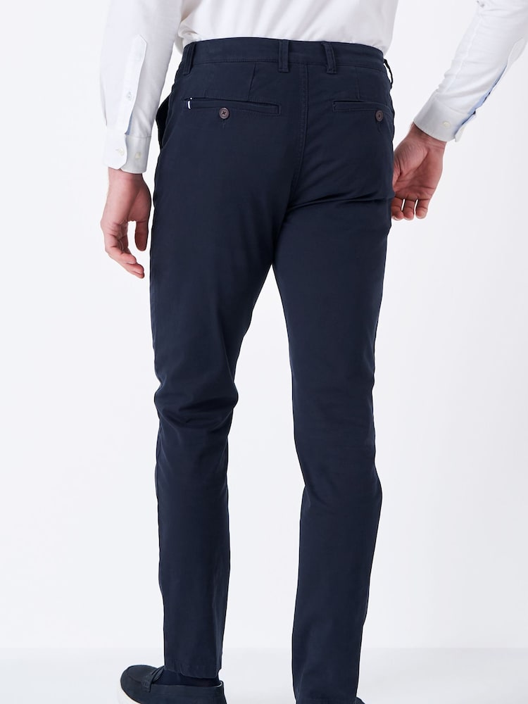 Crew Clothing Company Blue Sky Slim Chinos Trousers - Image 2 of 5