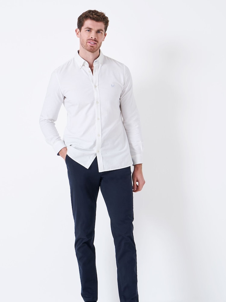 Crew Clothing Company Blue Sky Slim Chinos Trousers - Image 3 of 5
