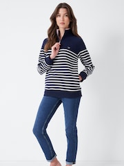 Crew Clothing Company Blue Half Zip Sweatshirt - Image 2 of 5