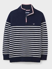 Crew Clothing Company Blue Half Zip Sweatshirt - Image 5 of 5