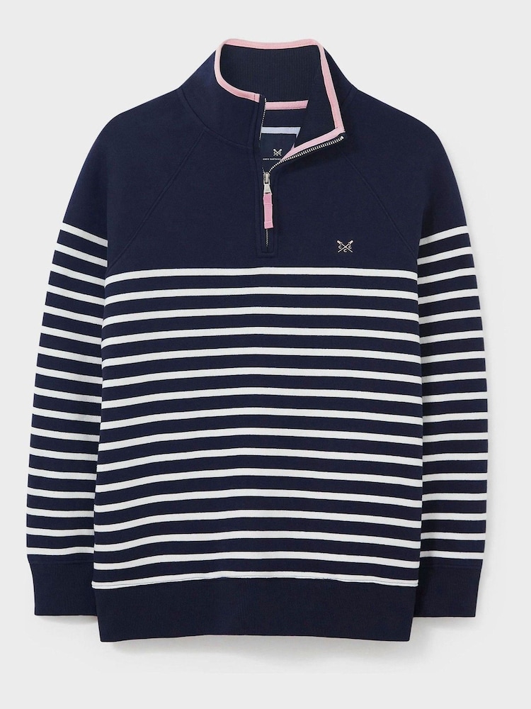 Crew Clothing Company Blue Half Zip Sweatshirt - Image 5 of 5 Crew Clothing Company Blue Half Zip Sweatshirt - Image 5 of 5