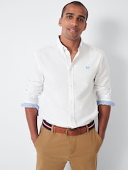 Crew Clothing White Classic Fit 100% Cotton Oxford Shirt - Image 1 of 3