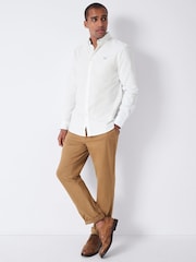 Crew Clothing White Classic Fit 100% Cotton Oxford Shirt - Image 2 of 3