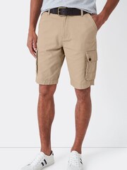 Crew Clothing Company Natural 100% Cotton Classic Casual Shorts - Image 1 of 5