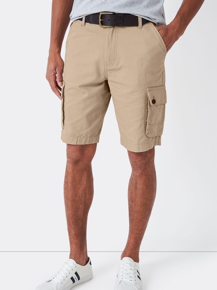 Crew Clothing Company Natural 100% Cotton Classic Casual Shorts - Image 1 of 5