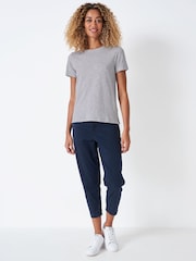 Gris - Crew Clothing Perfect Slub 100% Cotton T-Shirt - Imagen 1 de 4