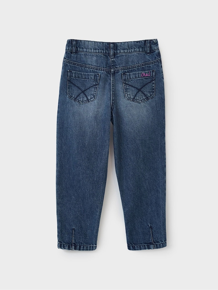 Crew Clothing Blue Blouson 100% Cotton Jeans - Image 3 of 3