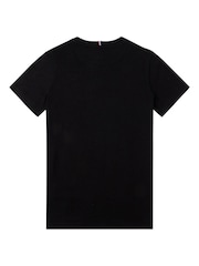 Черный - US Polo Assn. Футболка для мальчиков из 100% хлопка с принтом лошадей - Изображение 7 из 8