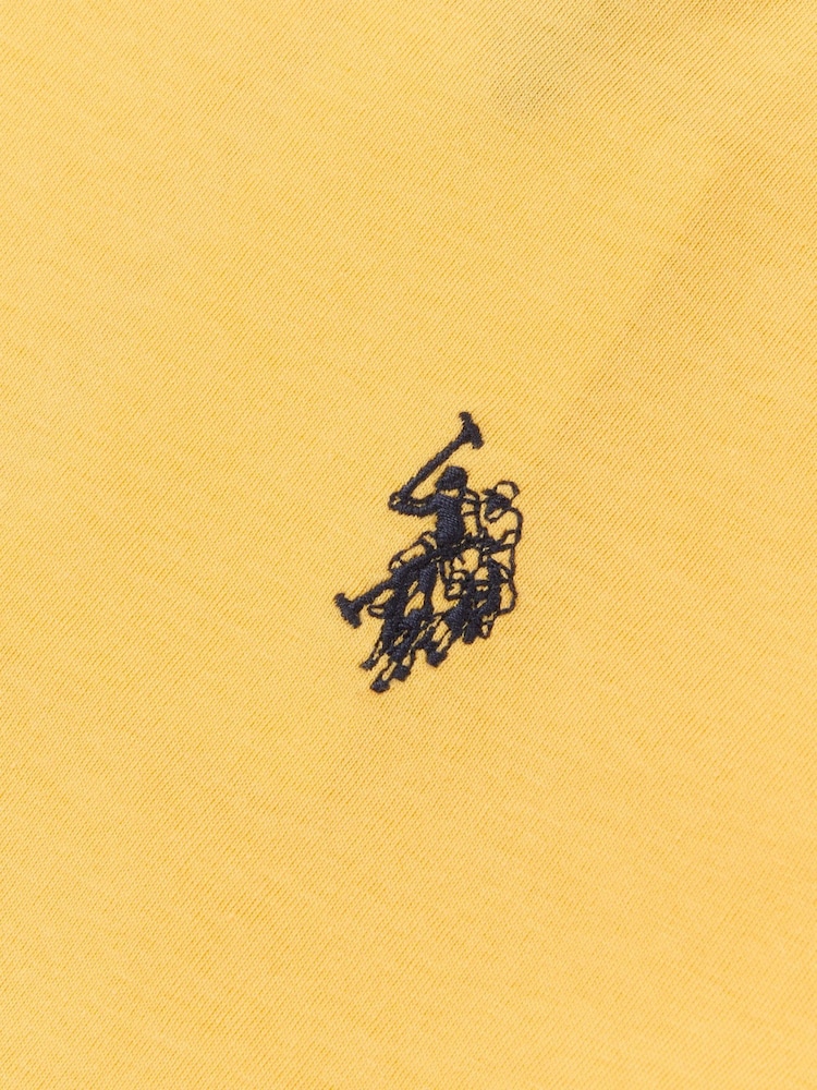 Оранжевый - US Polo Assn. Футболка для мальчиков из 100% хлопка с принтом лошадей - Изображение 7 из 7