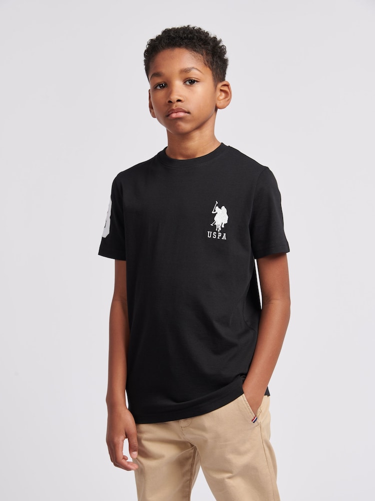 U.S. Polo Assn. Black Boys Player 100% Cotton 3 T-Shirt - Image 1 of 7