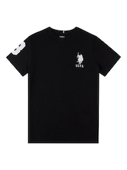 U.S. Polo Assn. Black Boys Player 100% Cotton 3 T-Shirt - Image 5 of 7