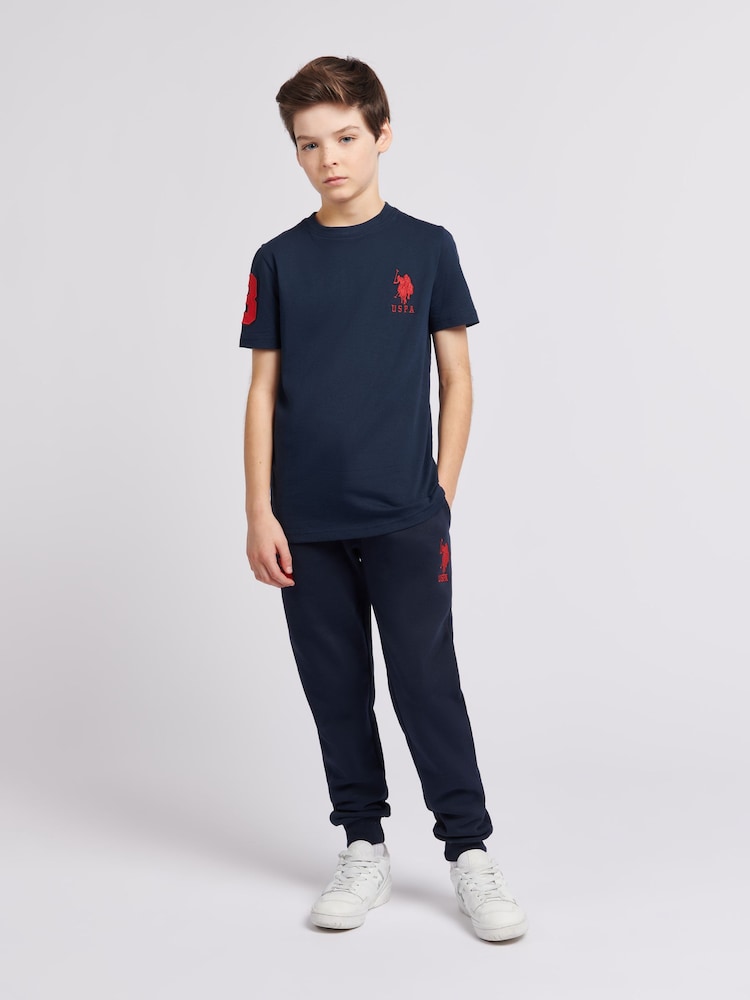 U.S. Polo Assn. Blue Dark Boys Player 100% Cotton 3 T-Shirt - Image 4 of 8