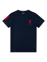 U.S. Polo Assn. Blue Dark Boys Player 100% Cotton 3 T-Shirt - Image 6 of 8