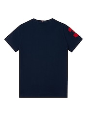 U.S. Polo Assn. Blue Dark Boys Player 100% Cotton 3 T-Shirt - Image 7 of 8