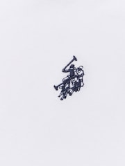Белый - US Polo Assn. Футболка для мальчиков из 100% хлопка с принтом лошадей - Изображение 7 из 7